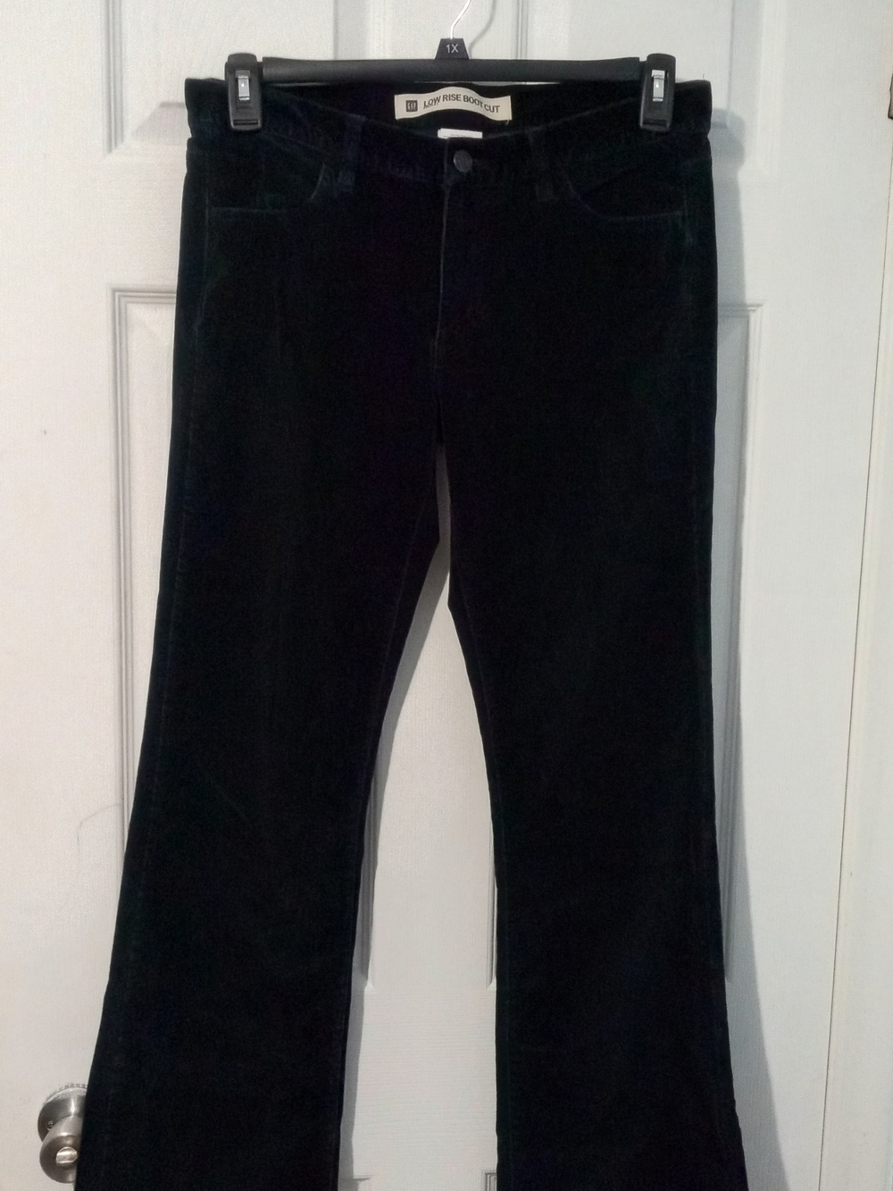 GAP Black Velvet Boot Cut Velvet Pants